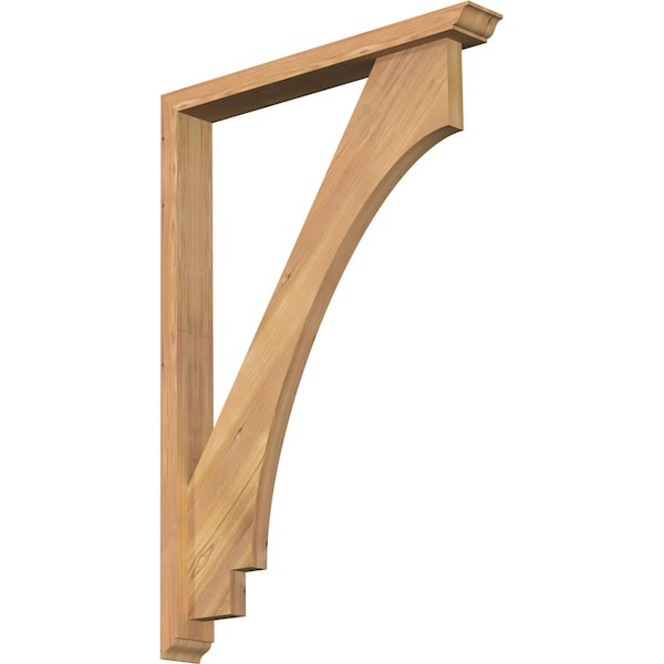 Ekena Millwork Imperial Traditional Smooth Bracket w/ Offset Brace, Western Red Cedar, 3 1/2"W x 26"D x 38"H BKT0402X26X38IMP01SWR - main
